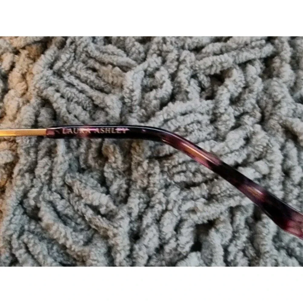 Laura Ashley Ivey Eyeglass Frame 53-15 140 Burgandy Semi Rimless Womens Metal